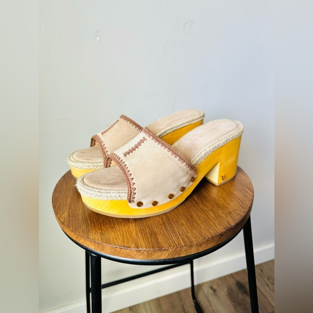 VERONICA BEARD hannalle jute-trimmed suade platform miles woman’s size 9.5